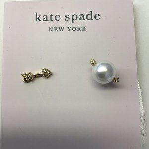 Kate Spade New Mismatch Pave Arrow and Pearl Earrings